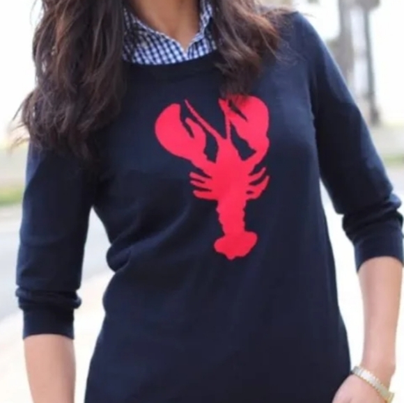 J. Crew Sweaters - J. CREW Lobster Design Knit Cotton Sweater
